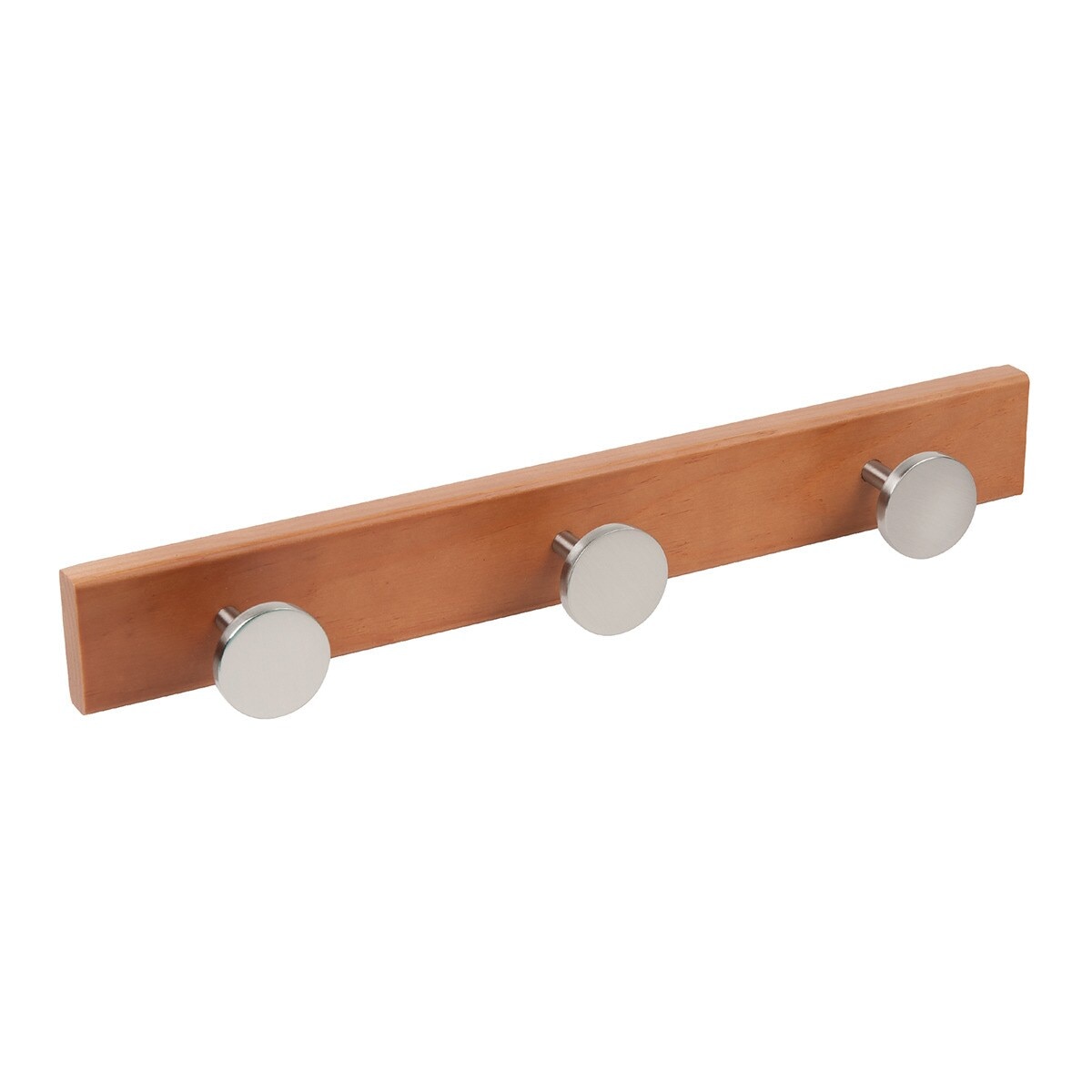 Percha Madera y Zamak 3 Colgadores 9012HMNCV3 Haya miel-1