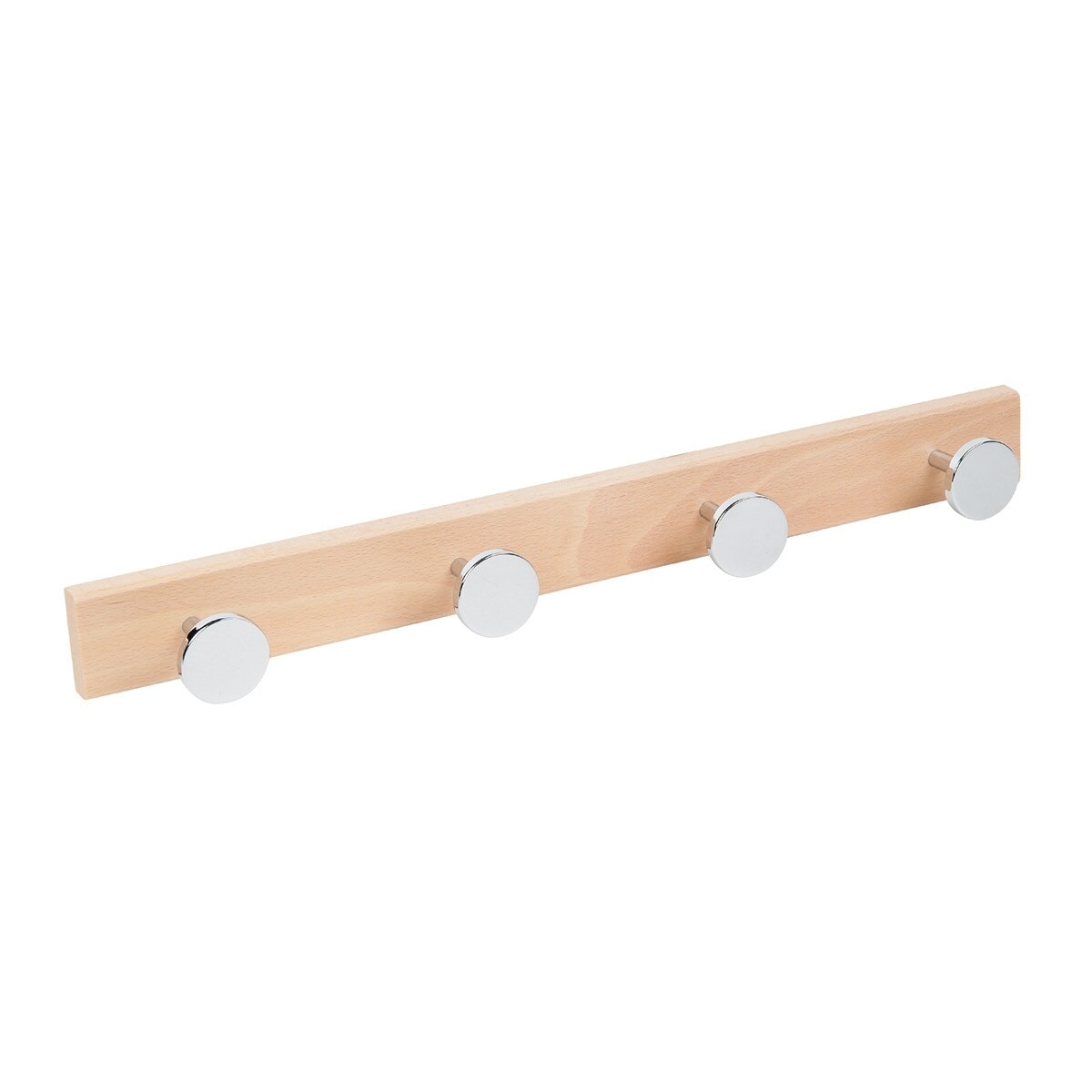 Percha Madera y Zamak 4 Colgadores 9012HNCRV4 Haya natural-1