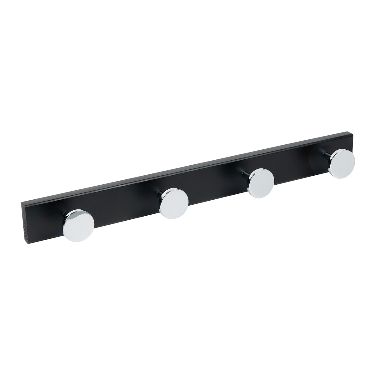 Percha Madera y Zamak 4 Colgadores 9012NECRV Negro-1