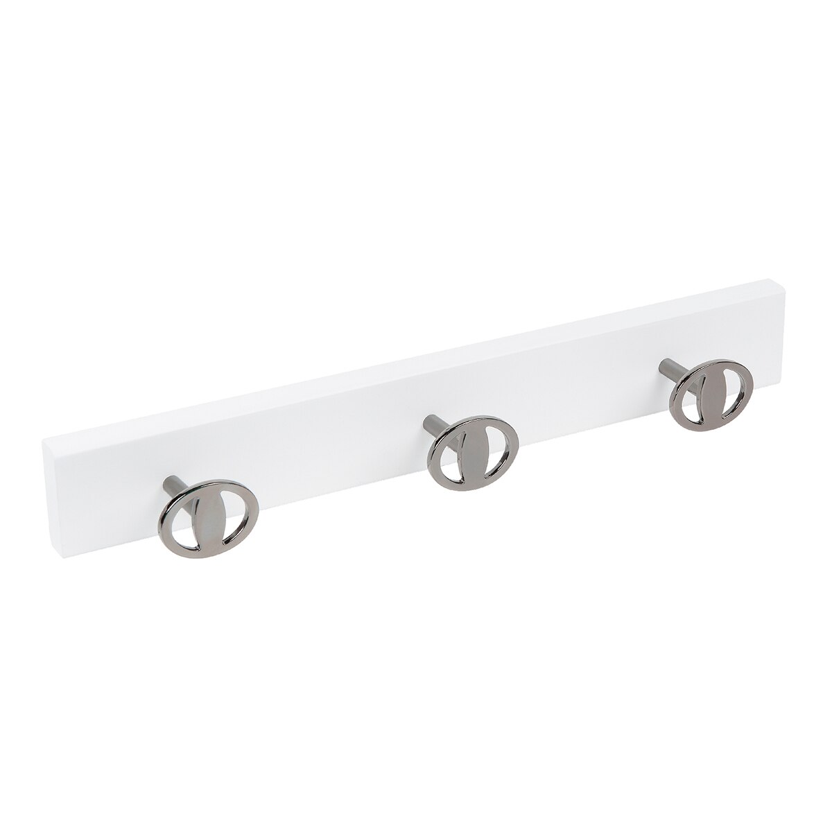 Percha Madera y Zamak 3 Colgadores 9013BLNNV3 Blanco-1
