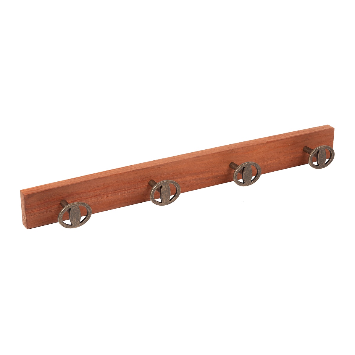 Percha Madera y Zamak 4 Colgadores 9013CVBRV Cerezo viejo-1