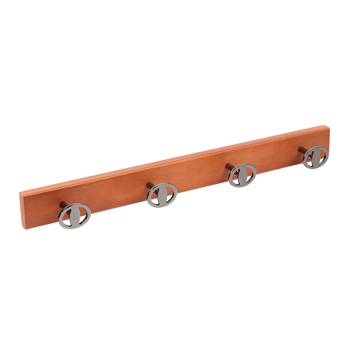 Percha Madera y Zamak 4 Colgadores 9013HMNNV Haya miel-1