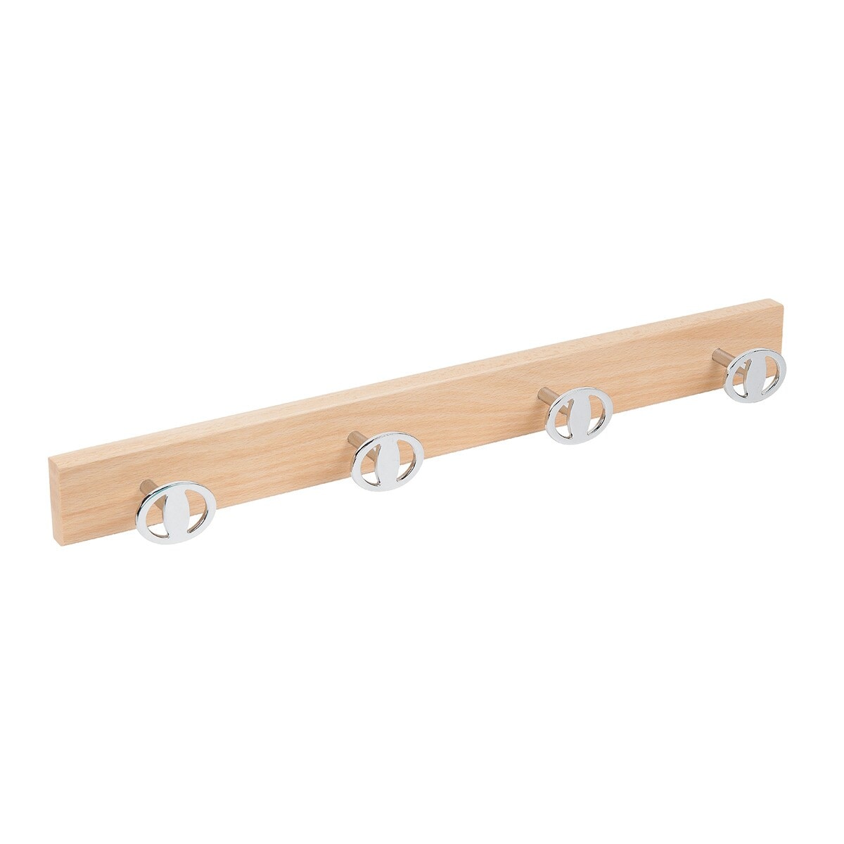 Percha Madera y Zamak 4 Colgadores 9013HNCRV4 Haya natural-1