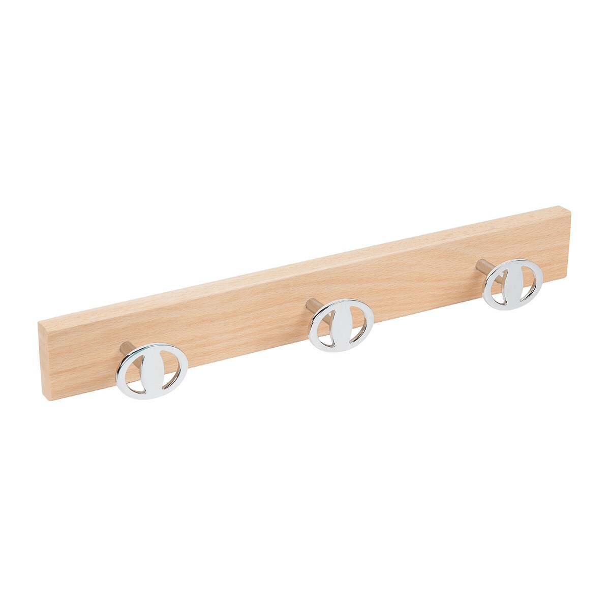Percha Madera y Zamak 3 Colgadores 9013HNCRV3 Haya natural-1