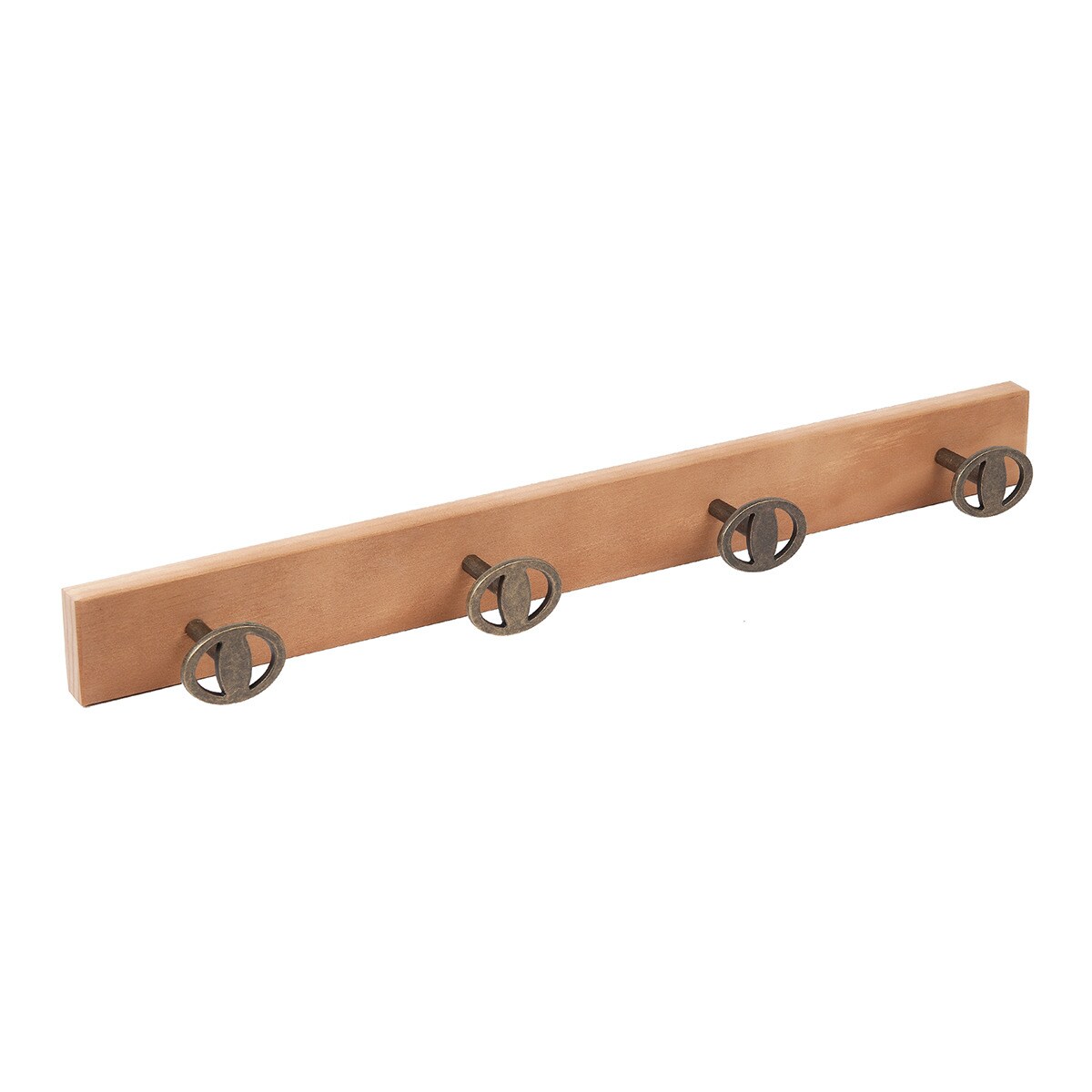 Percha Madera y Zamak 4 Colgadores 9013HVBRV4 Haya rústico-1