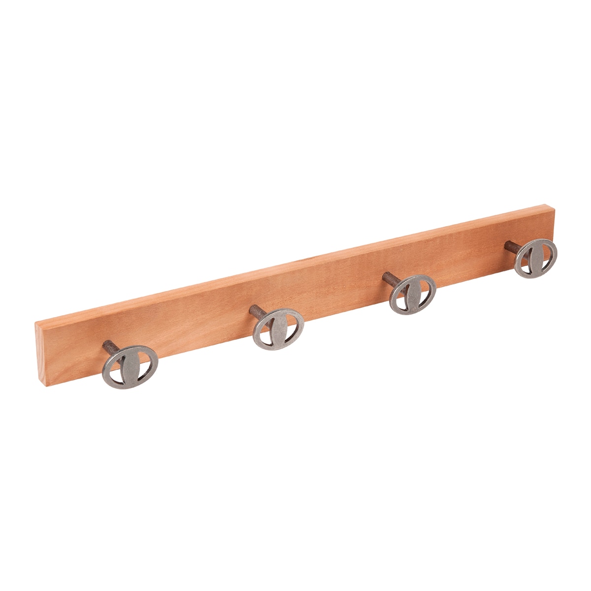 Percha Madera y Zamak 4 Colgadores 9013HVPTV Haya rústico-1