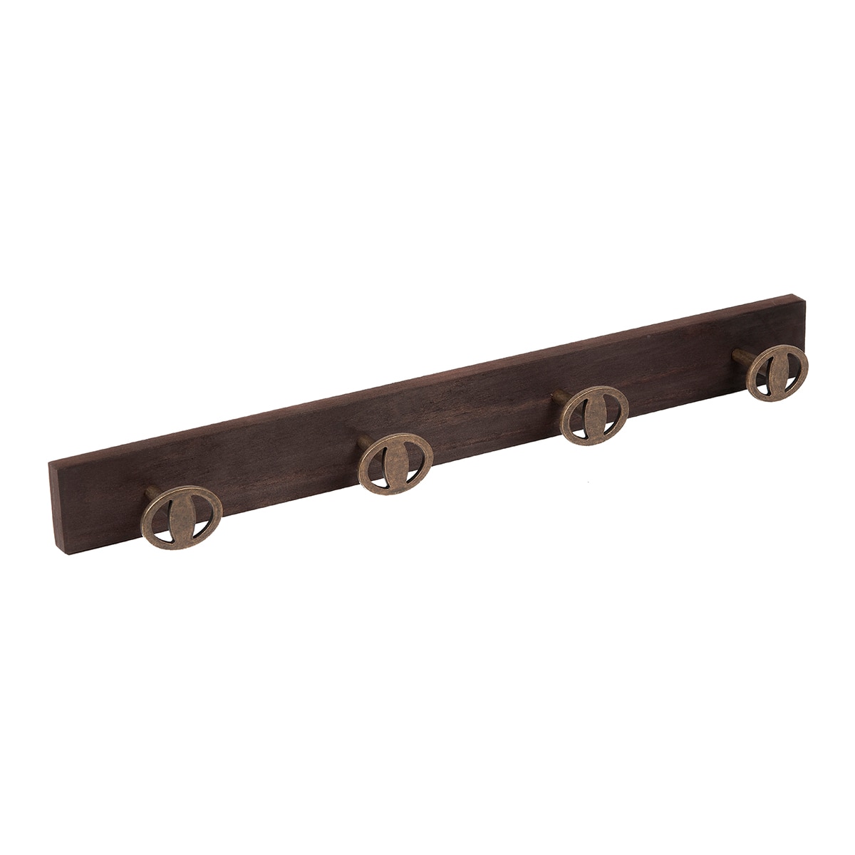 Percha Madera y Zamak 4 Colgadores 9013NVBRV Nogal viejo-1
