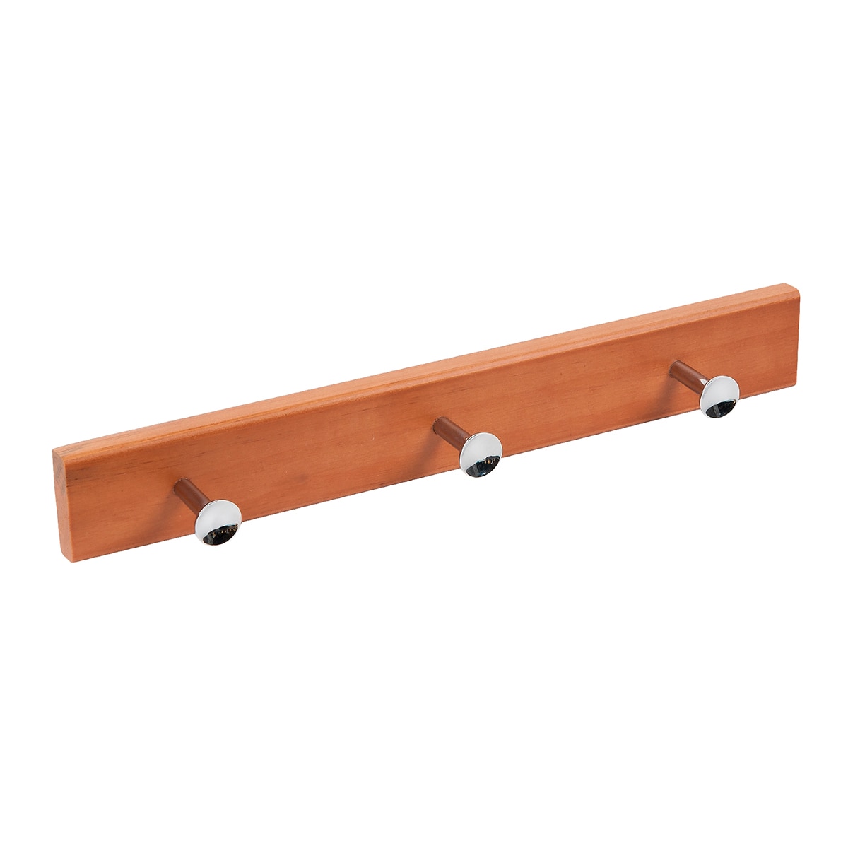 Percha Madera y Zamak 3 Colgadores 9014HMCRV3 Haya miel-1