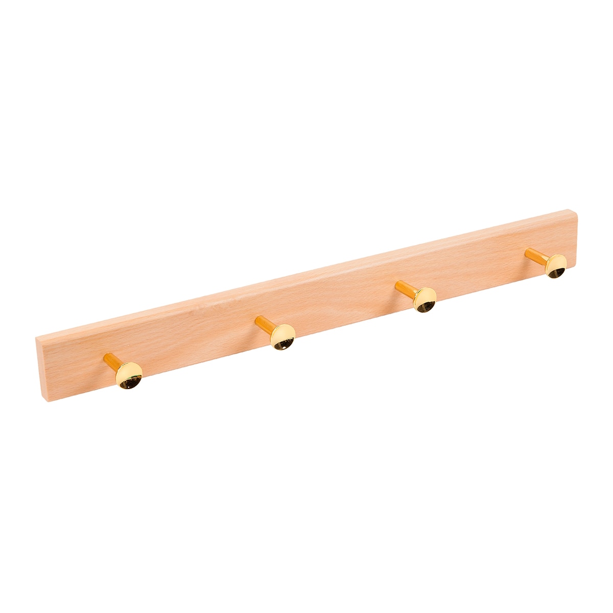 Percha Madera y Zamak 4 Colgadores 9014HNORV Haya natural-1