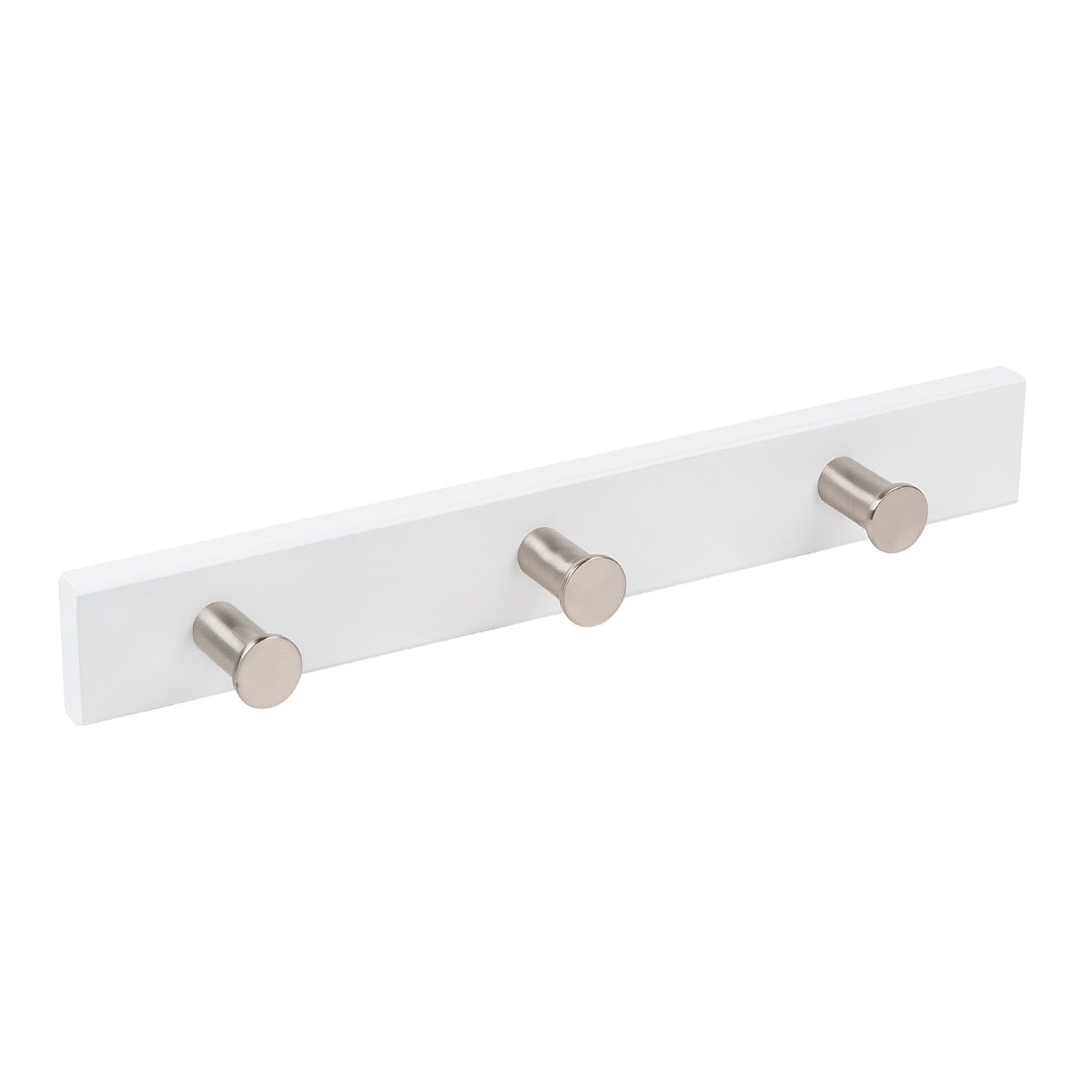 Percha Madera y Zamak 3 Colgadores 989BLNCV3 Blanco-1