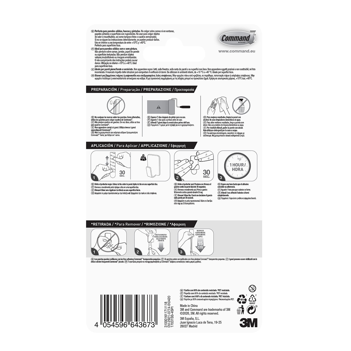Command™ Ganchos acero inoxidable pequeños. Acero Inox-5
