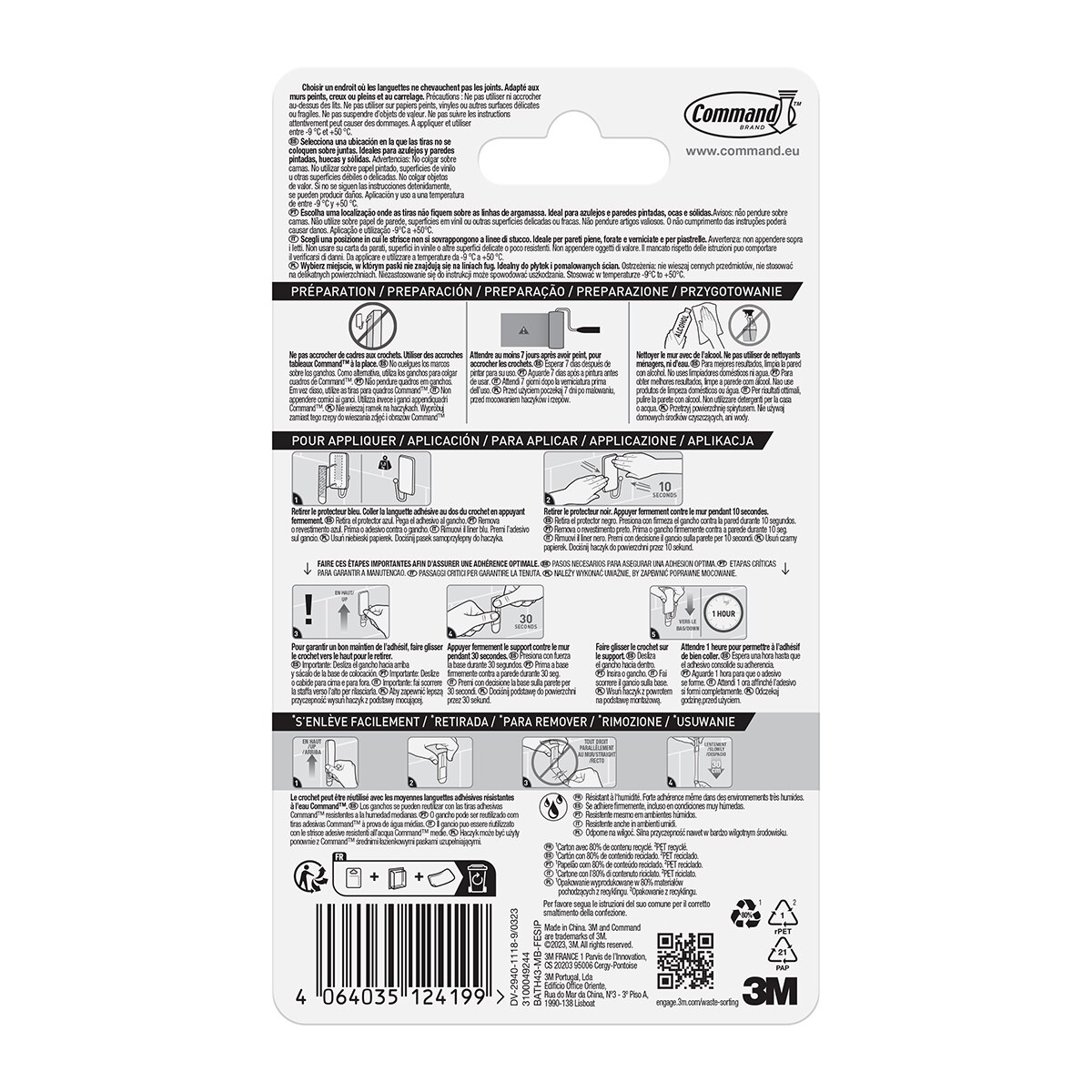 Command™ Gancho medianos para baño, Negro Mate. Negro mate / Negro-2