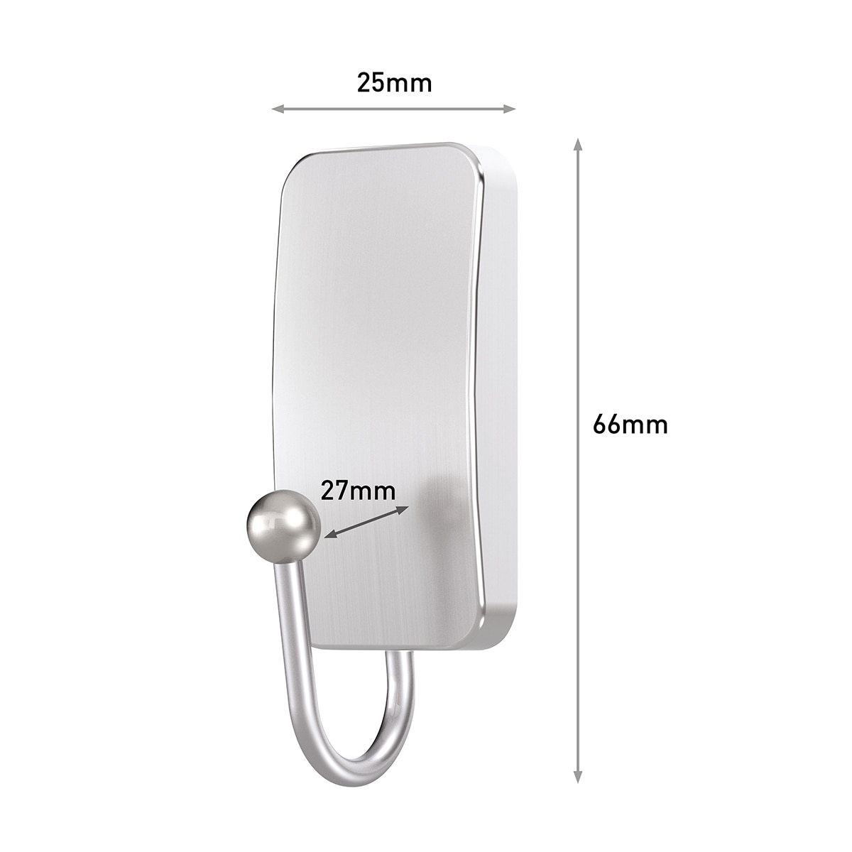 Command™ Gancho pequeño de color níquel satinado para baño Niquel satinado-5