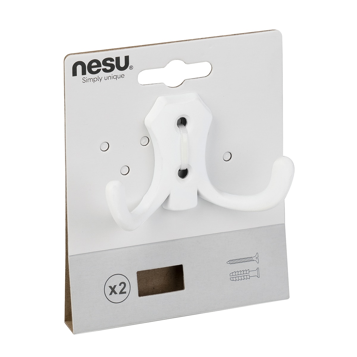 Gancho doble blanco - B1-9010B21 Blanco-3