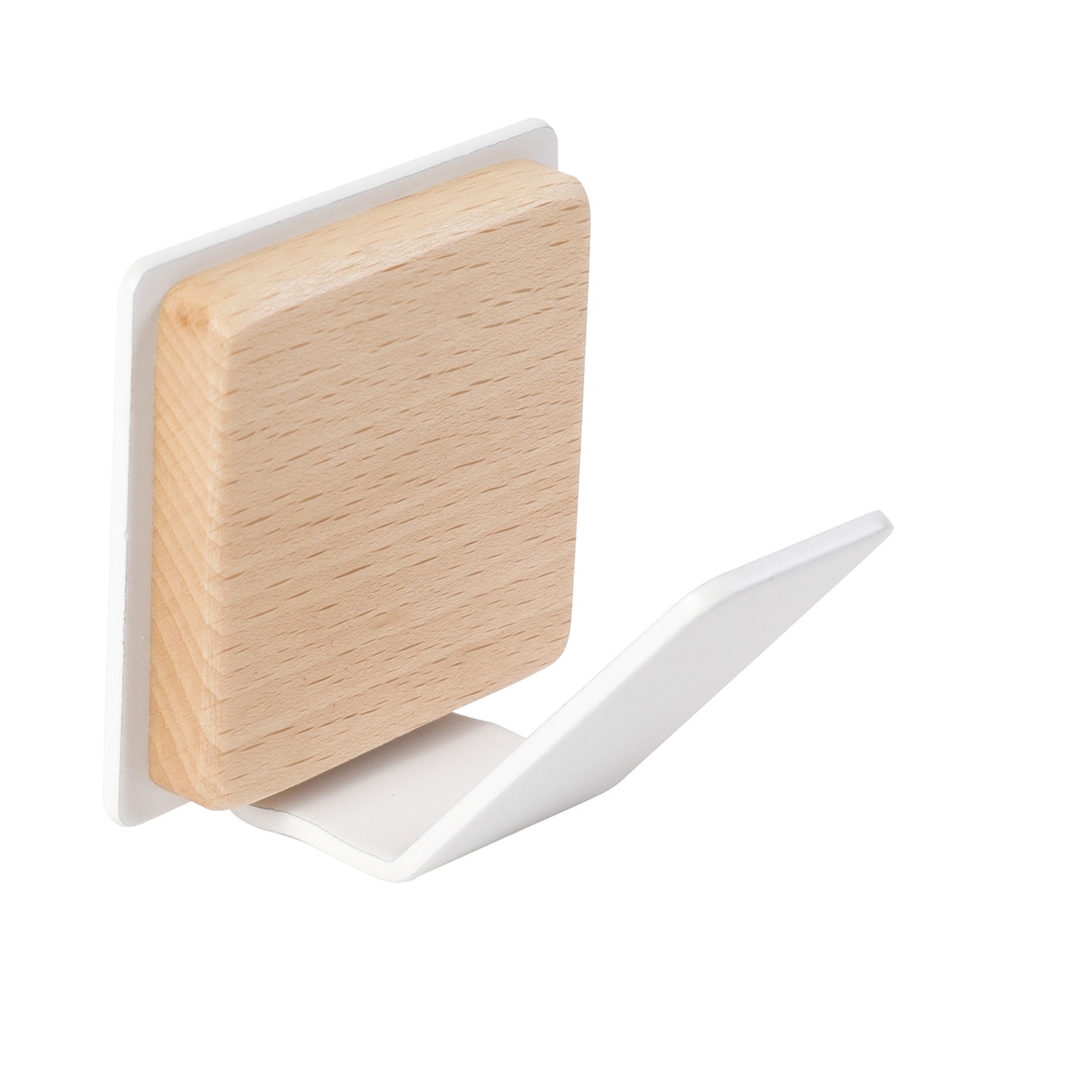 Imagen 0 de Percha blanca con aplica haya - C1-9608BLHN1