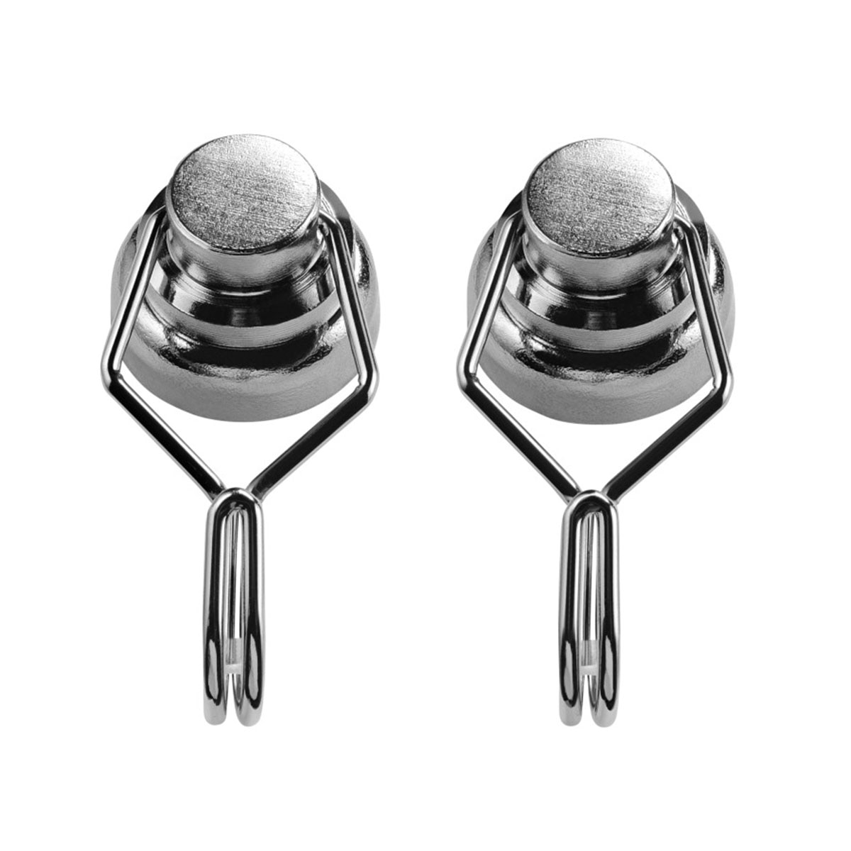 2 Ganchos Imán Neodimio 25 x 65 mm Cromado-1