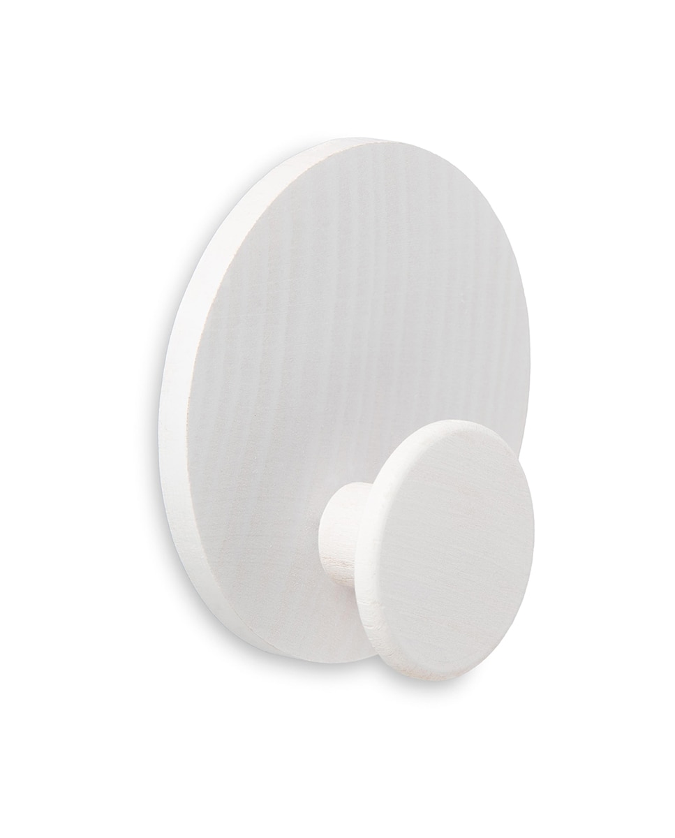 Colgador  adhesivo Inofix Lumo Madera Blanca Madera / Blanco-1