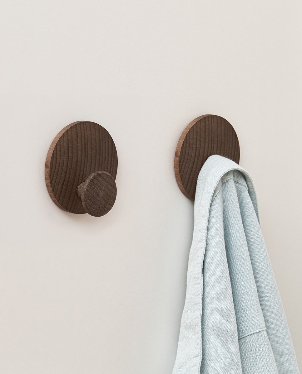 Colgador  adhesivo Inofix Lumo Madera Blanca Madera / Blanco-3