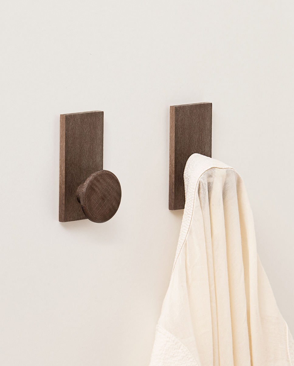 Colgador adhesivo Inofix Faro Madera Oscura Madera-2