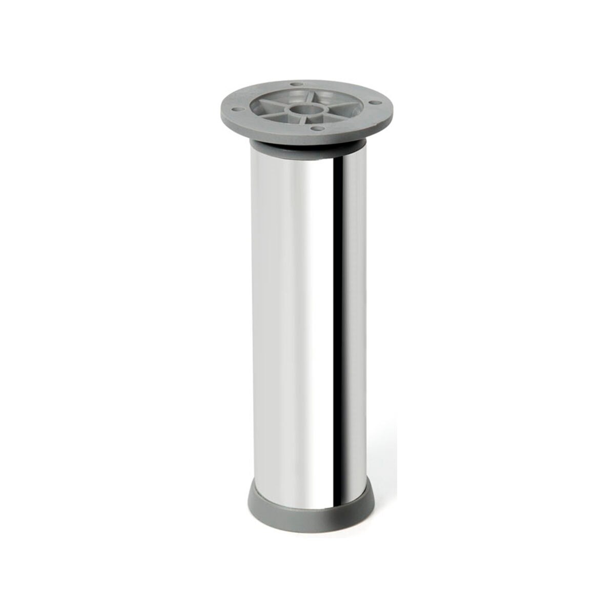 Pata Regulable Aluminio Redonda Aluminio Brillo-1
