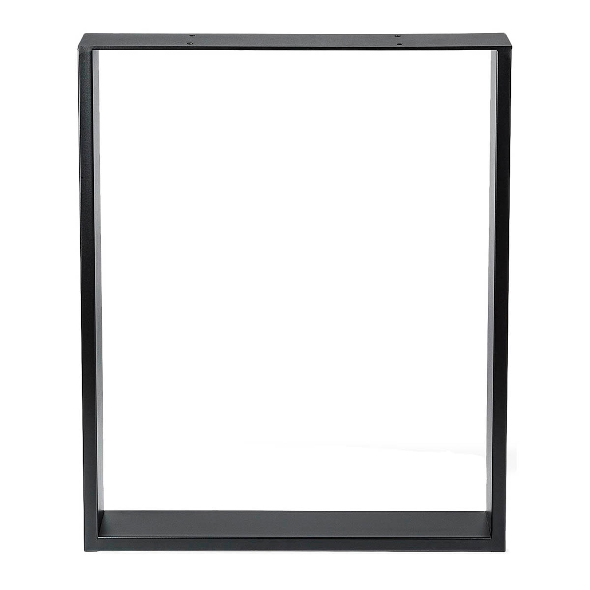 Pata Fija Soporte Cuadrado Acero Estilo Industrial M para Mesa Negro-2