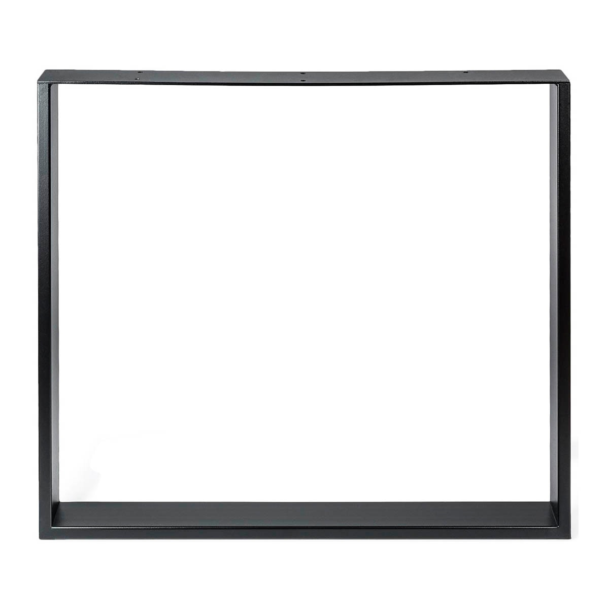 Pata Fija Soporte Cuadrado Acero Estilo Industrial L para Mesa Negro-2
