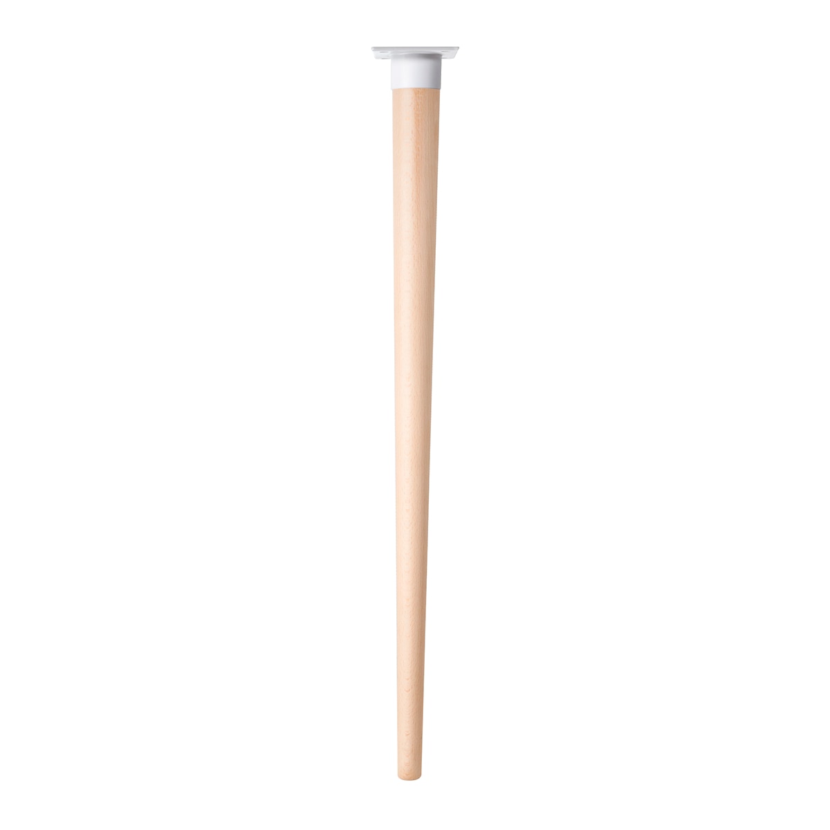 Pack 4 Patas Rectas Madera Haya 71 cm Crudo / Blanco-1