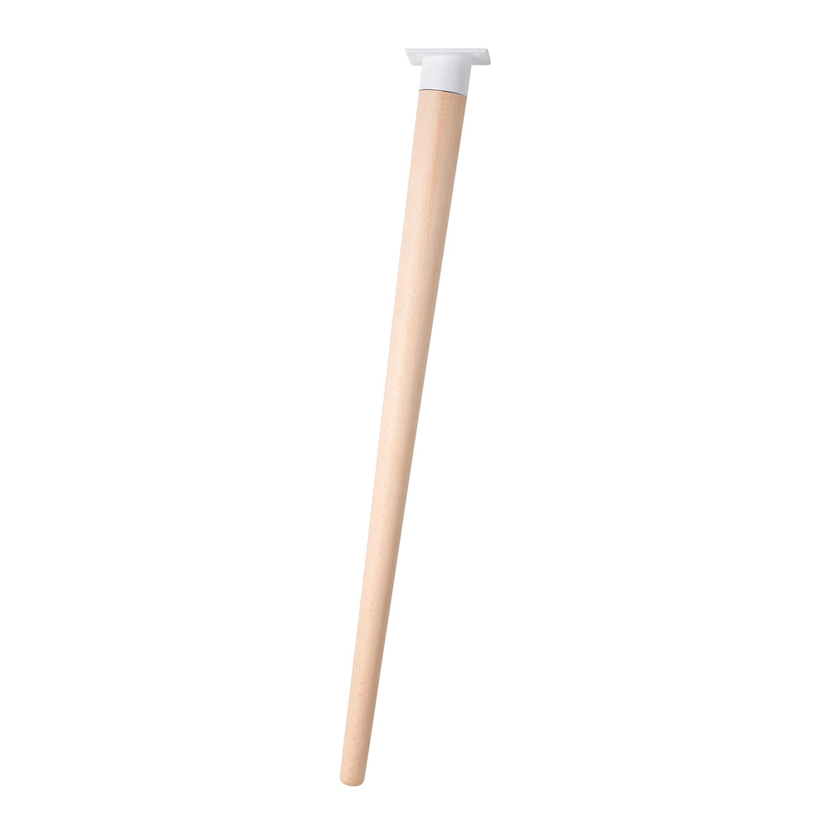 Pack 4 Patas Inclinadas Madera Haya 71 cm Crudo / Blanco-1