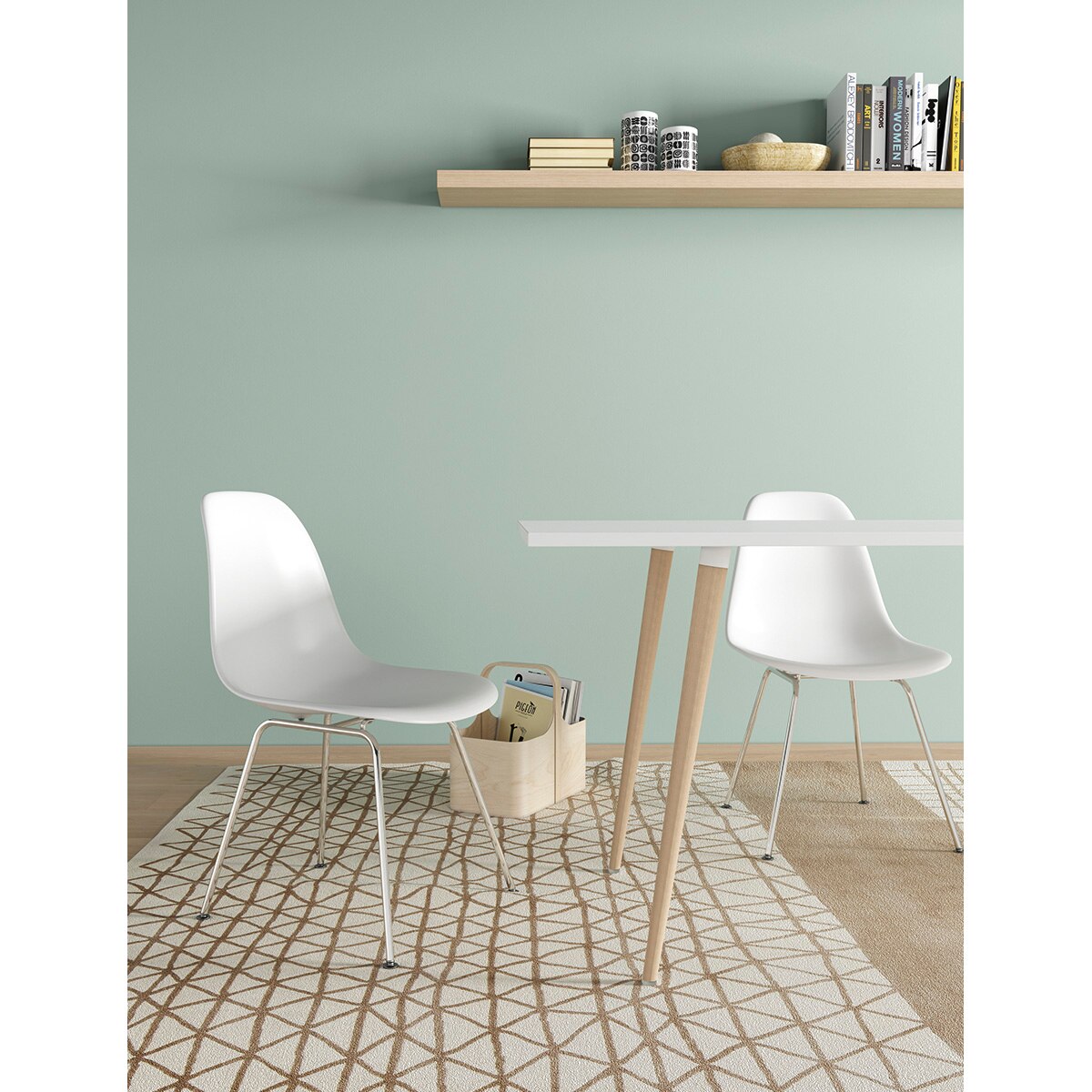 Pack 4 Patas Inclinadas Madera Haya 71 cm Crudo / Blanco-2