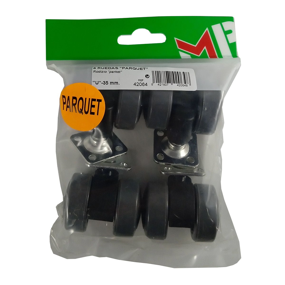 Rueda Especial Parquet - 4 Uds Gris-2