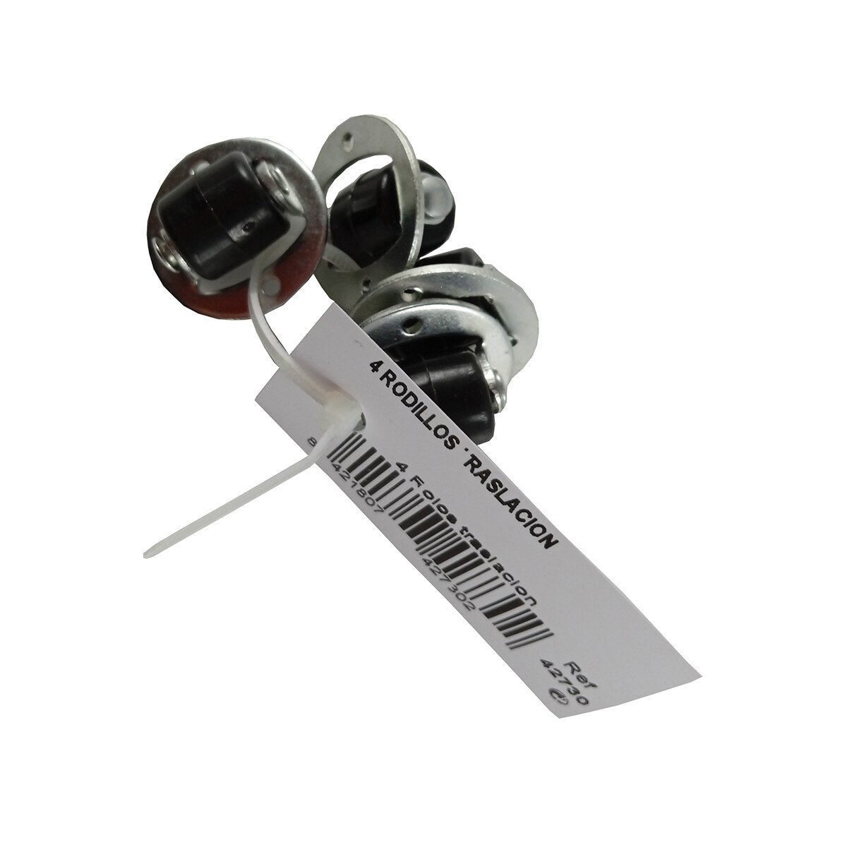 Pack 4 Ruedas de Rodillo de Traslación Ø 11 mm Gris / Negro-2