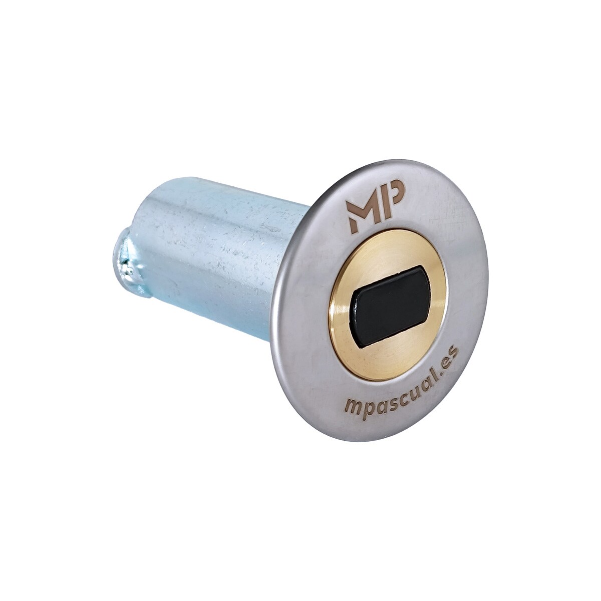 Vaso de Cierre para Cerradura Puerta Enrollable Cromado-2