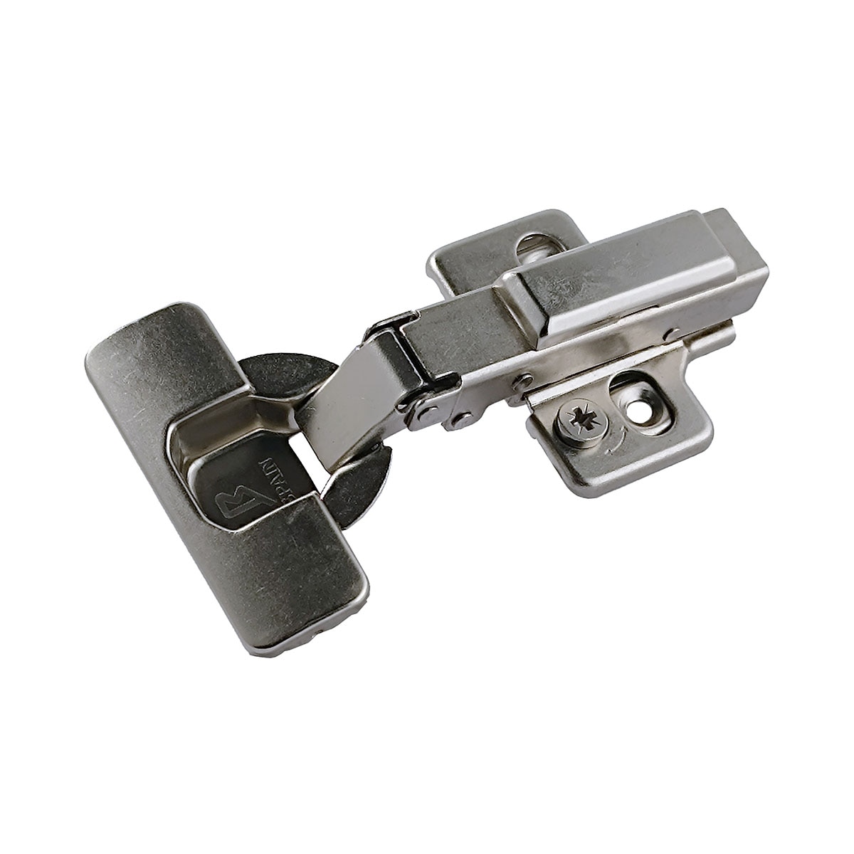 2 Bisagras Cazoleta Clip 35 mm con Freno y Triple Regulación Zincado-2