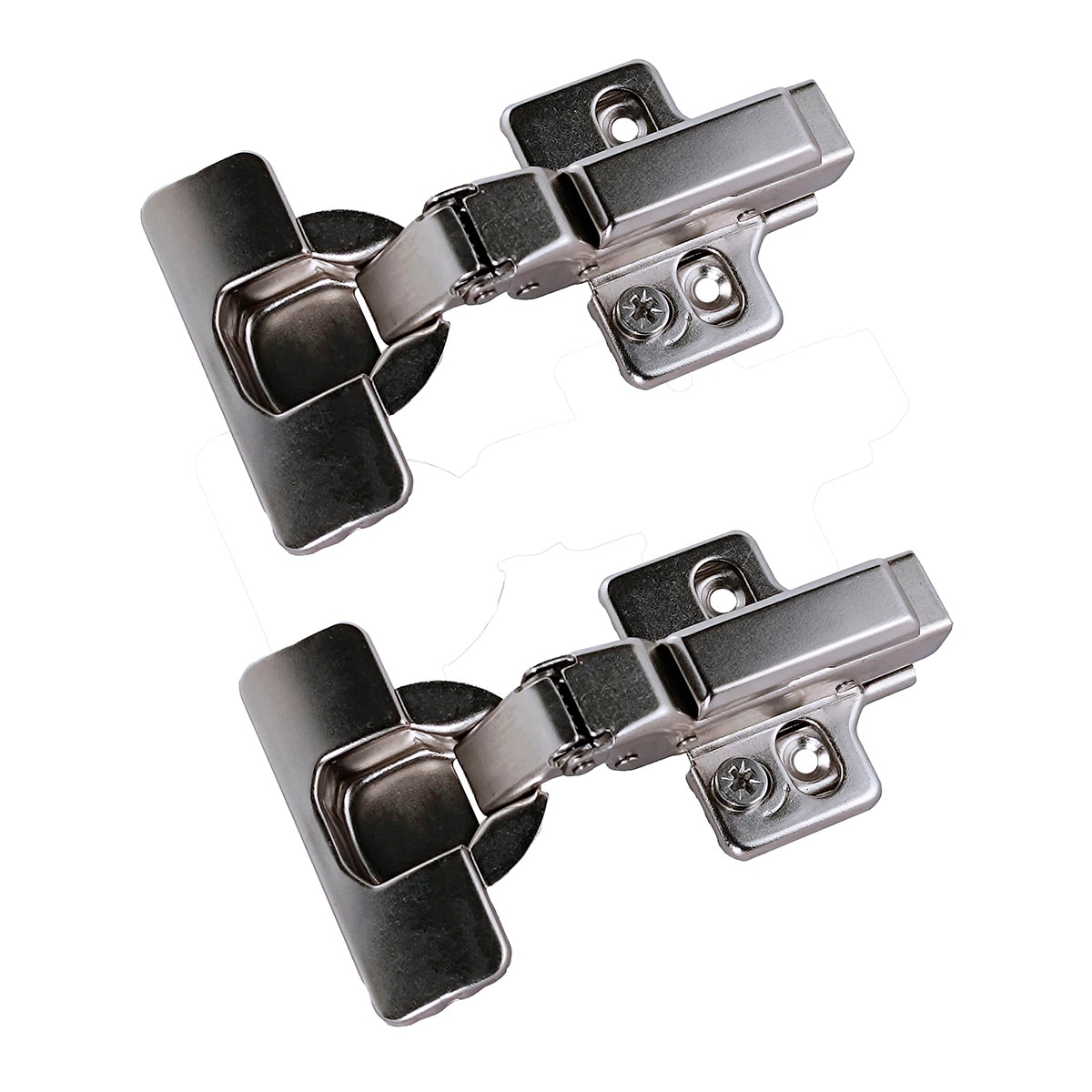 2 Bisagras Cazoleta Inversas Acodadas 35 mm con Freno y Triple Regulación Antracita-1