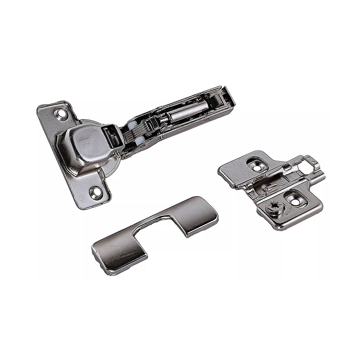 2 Bisagras Cazoleta Inversas Acodadas 35 mm con Freno y Triple Regulación Antracita-3