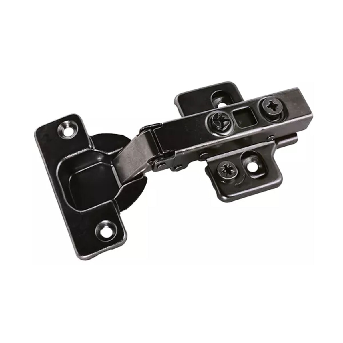 2 Dobradiças de Copo Clip 35 mm com Travão e Ajuste Triplo Antracite-2