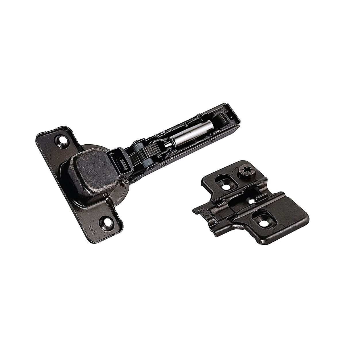 2 Dobradiças de Copo Clip 35 mm com Travão e Ajuste Triplo Antracite-3