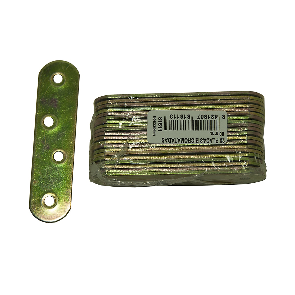 Imagem 0 de Placa de Fixação Plana Bicromatada - 5 Unidades