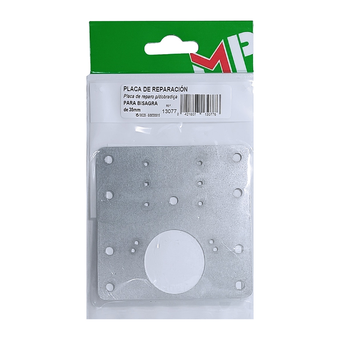 Pletina Acero para Reparación Base Bisagra 35 mm Acero Inox-3