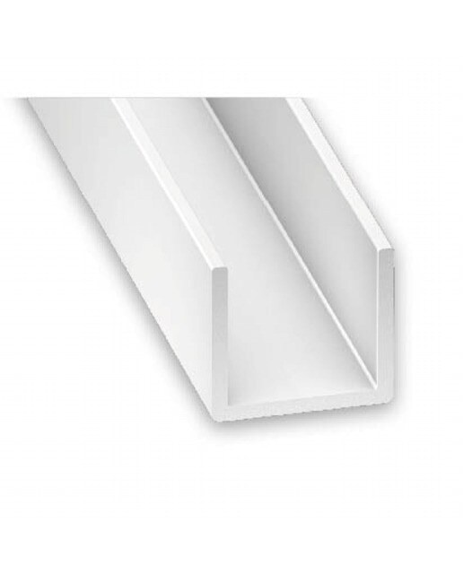 Perfil em "U" PVC Branco - 2 m Branco-1