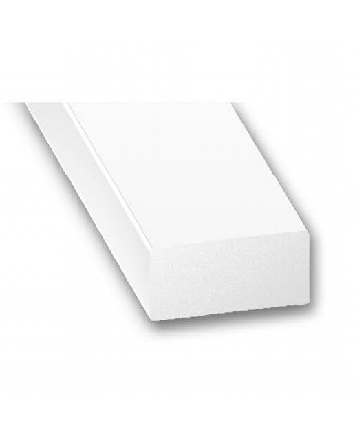 Perfil Rectángulo PVC 1 m Blanco-1