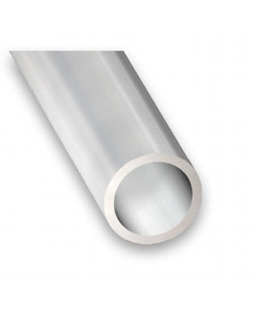 Perfil Tubo Redondo Aluminio Anodizado Incoloro 1 m 1