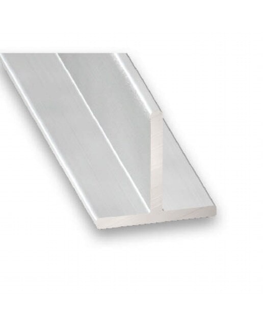 Perfil en "T" Aluminio Anodizado Incoloro 1 m 1