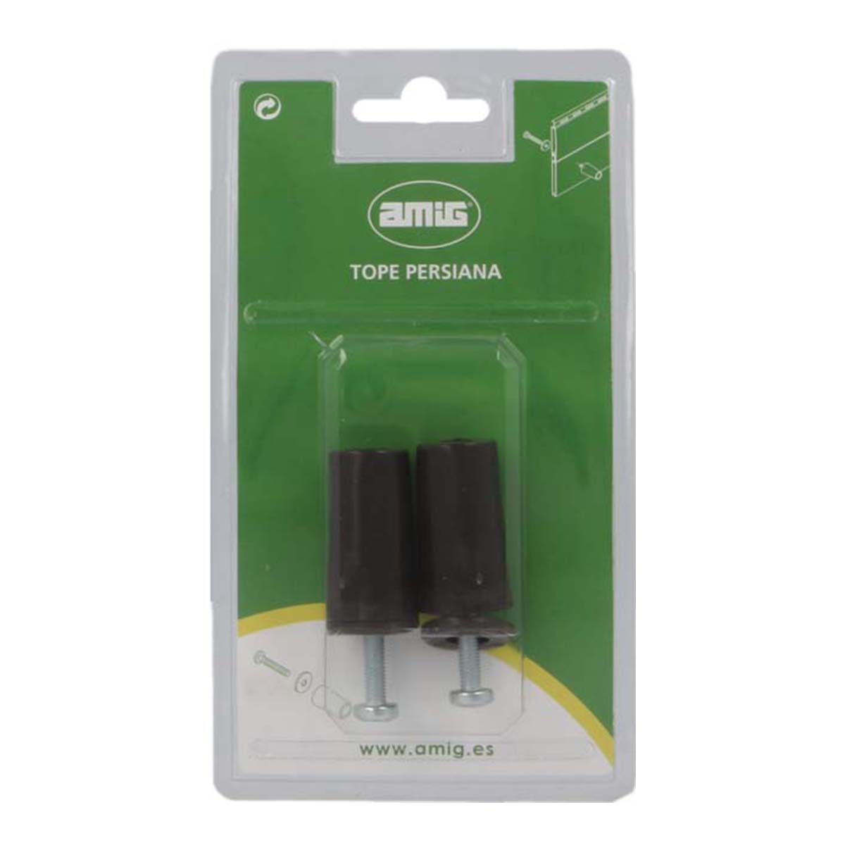 Tope Persiana con Tornillo 2 Uds Bronce-2