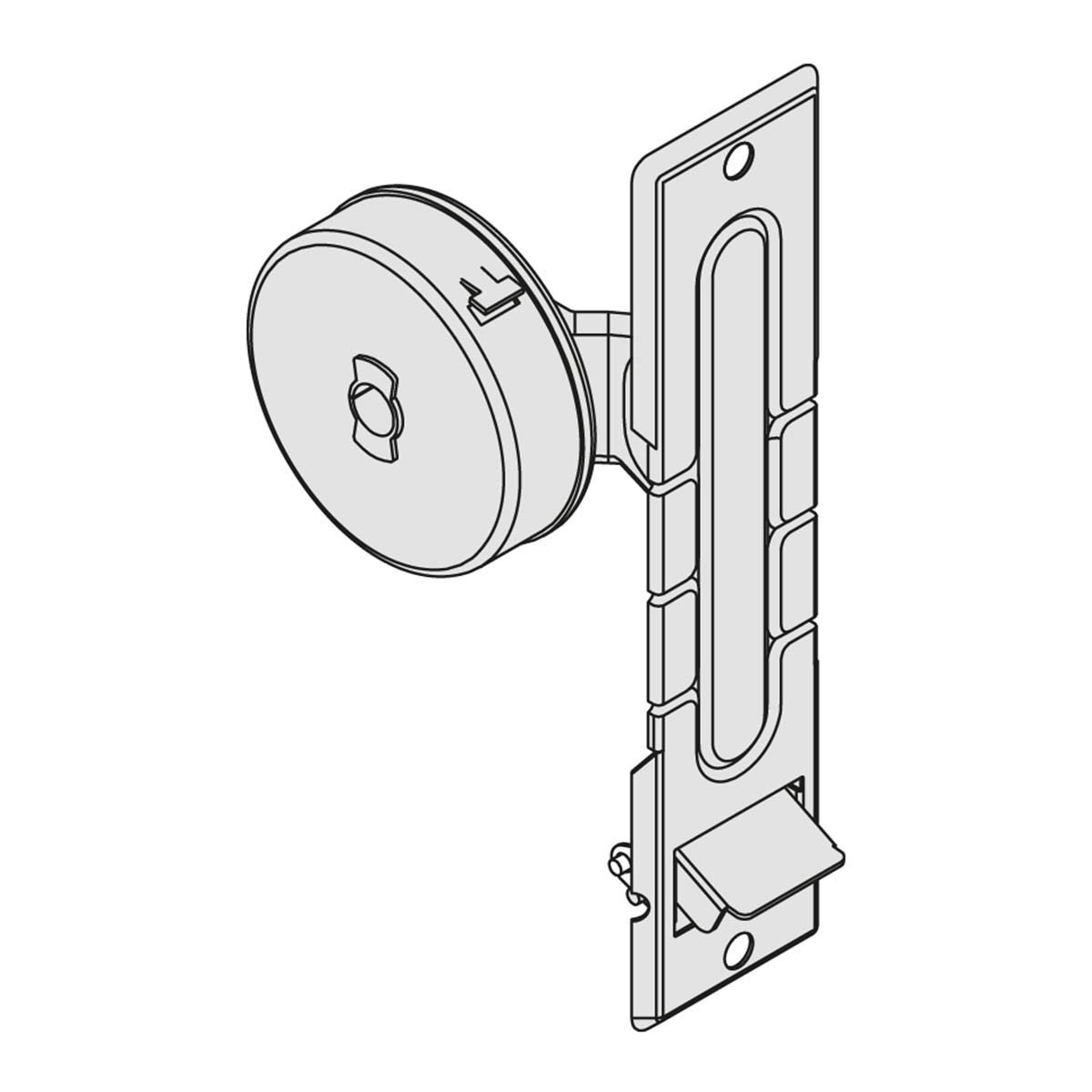 Recogedor Metálico Persiana con Freno para Embutir Gris-3