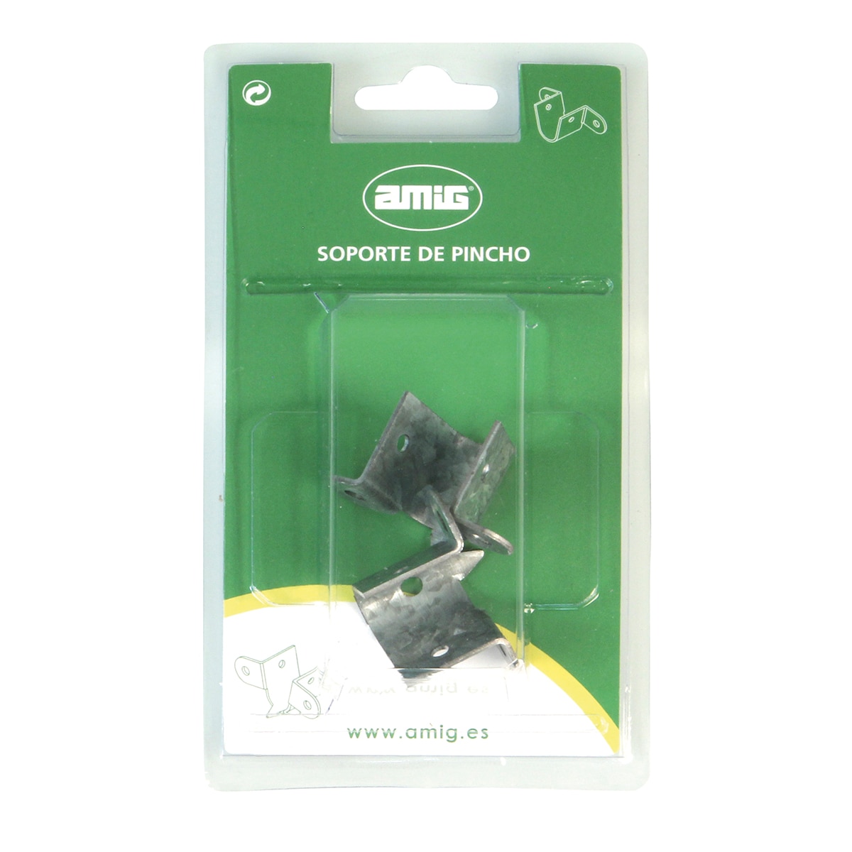 Soporte de Pincho para Persianas 2 Uds Acero-2