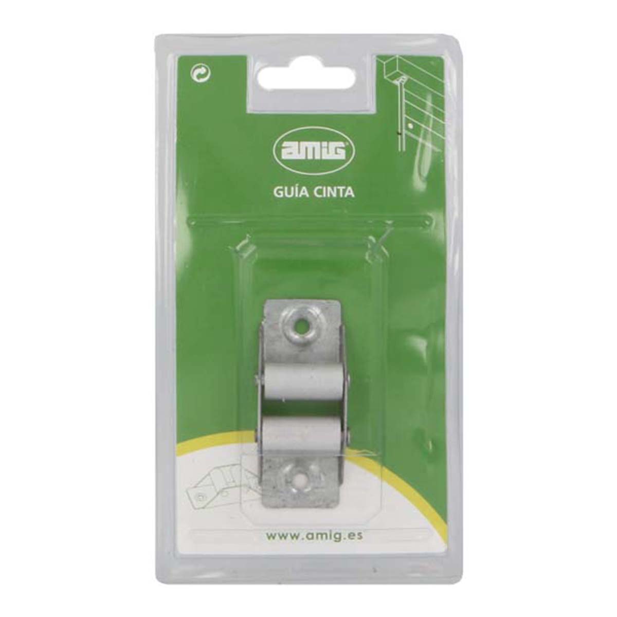 Guía Cinta 22 mm Persianas Gris-2