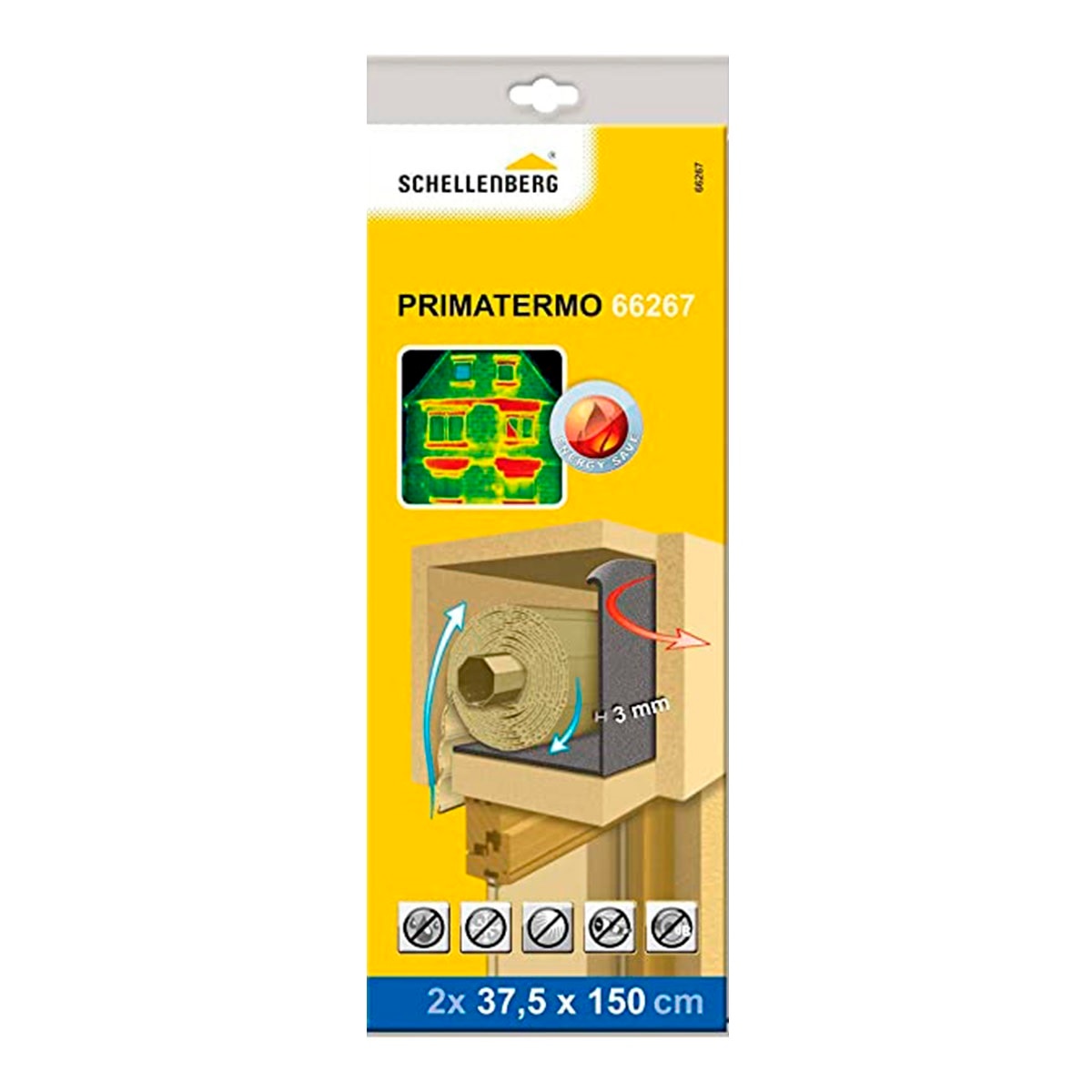 Rollo Aislante para Cajón Persiana 1,5 m - 2 Uds Negro-3