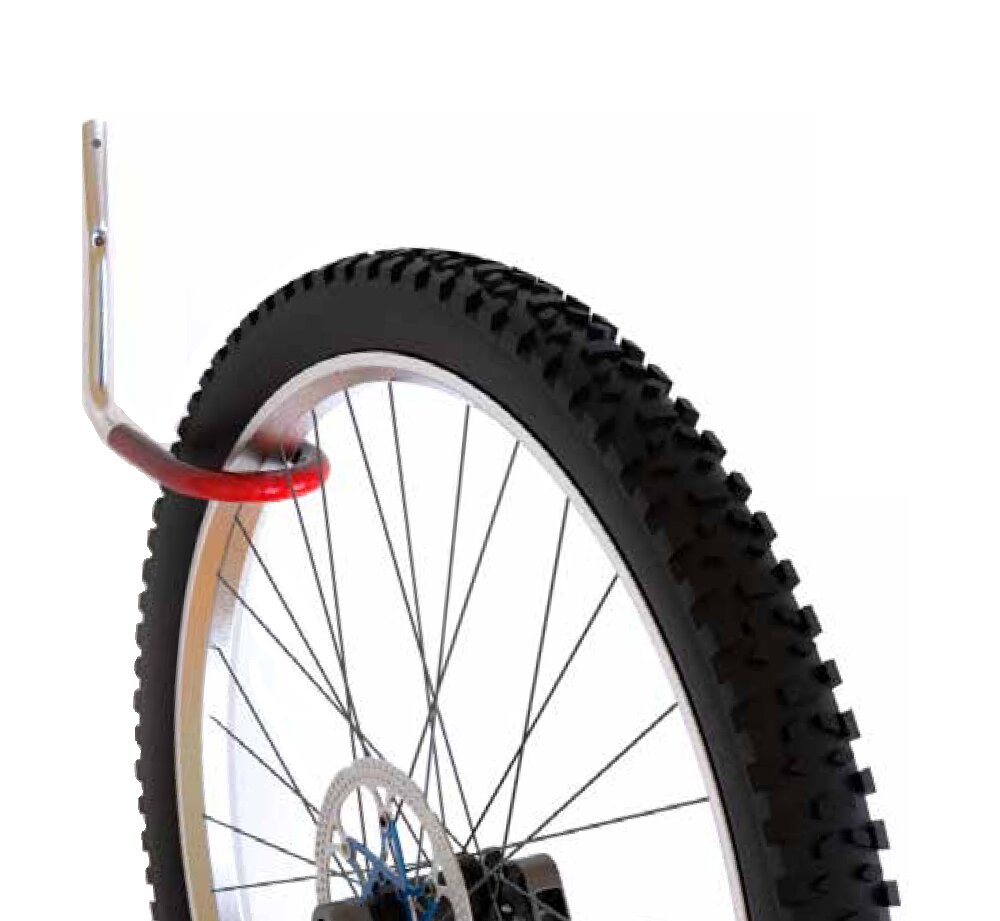 Gancho Bicicletas Ángulo Forrado Rojo Rojo-2