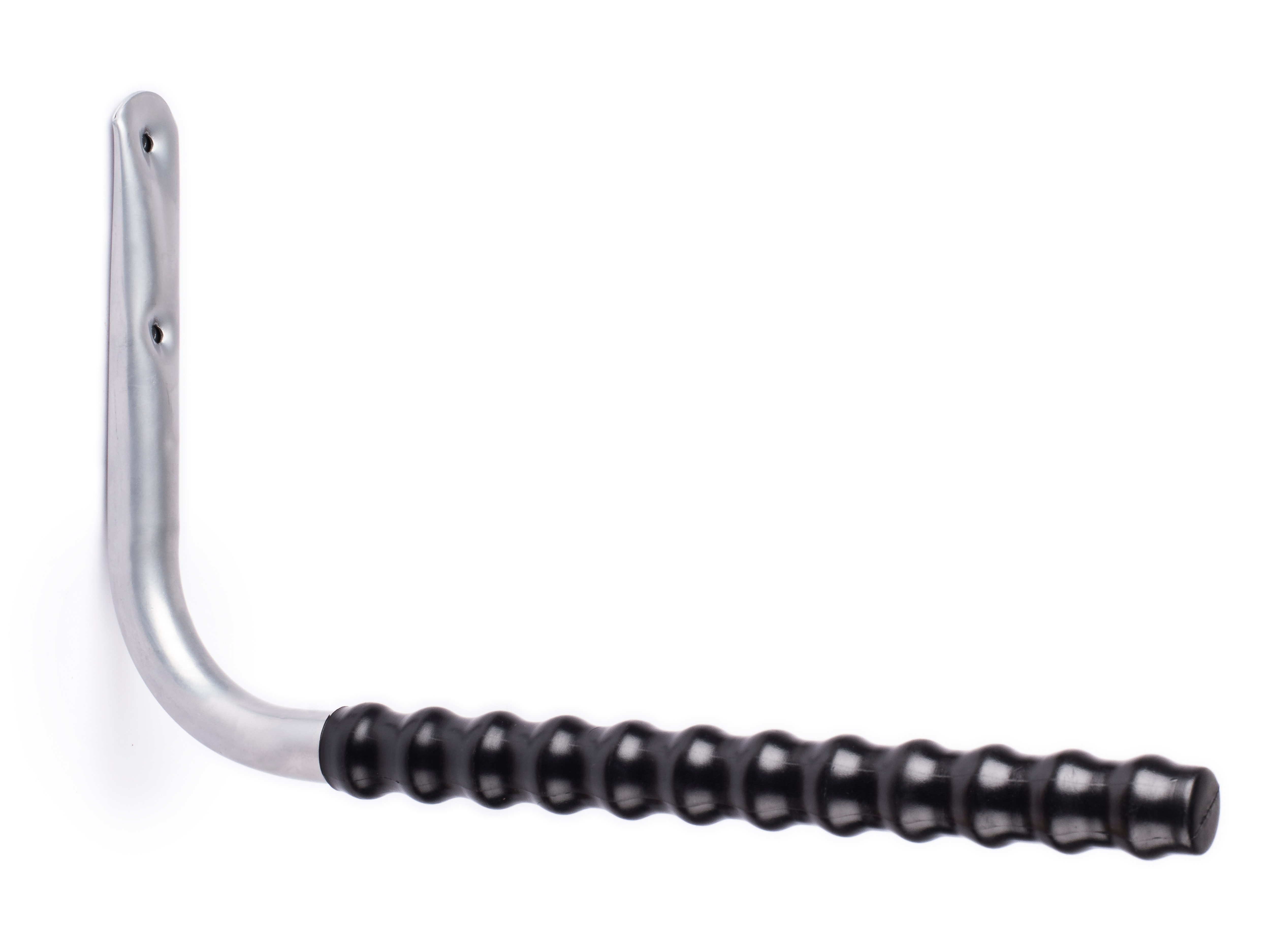 Rei - Gancho Recto Simple Zincado Forrado Negro.